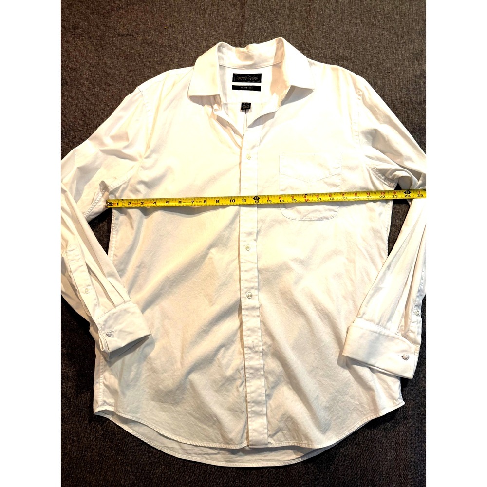 Kenneth Roberts platinum 2 ply cotton shirt french cuff. Size 16 1/2 34/35